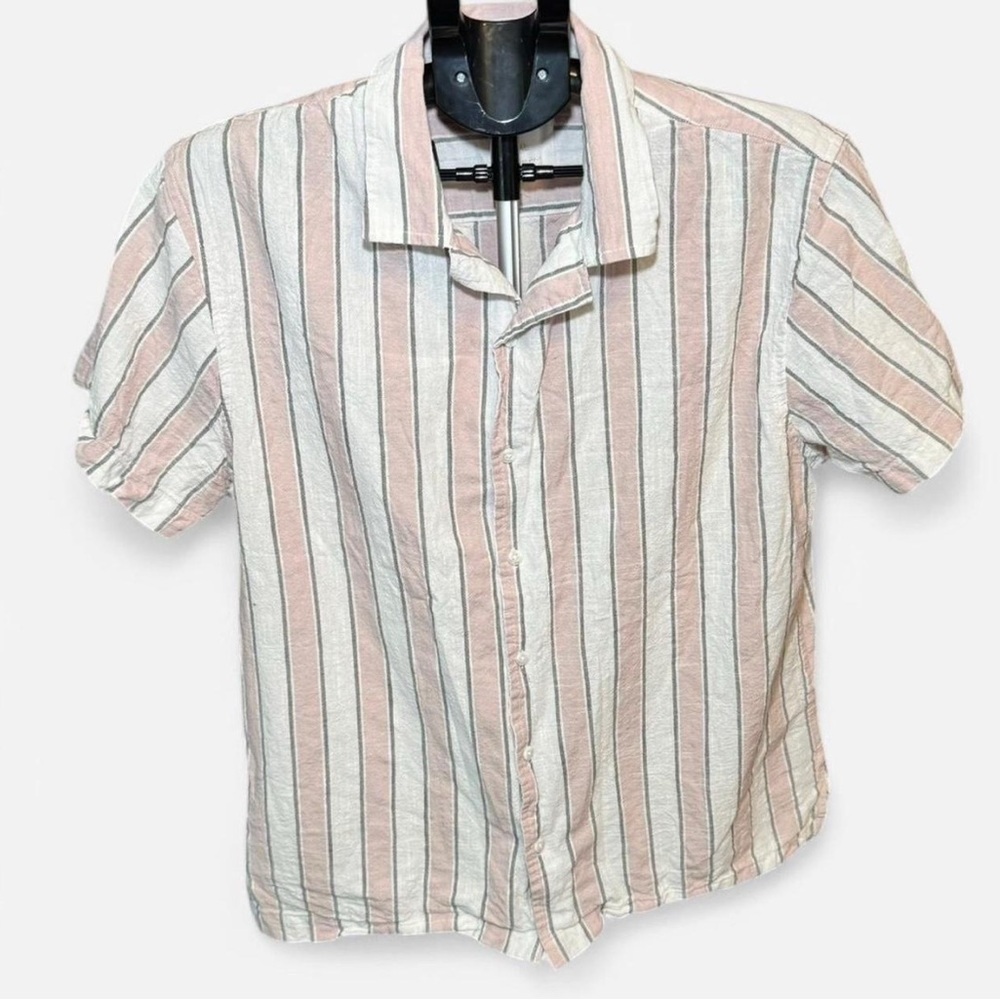 Eighth Avenue Men's Striped Casual Button Down Shirt
